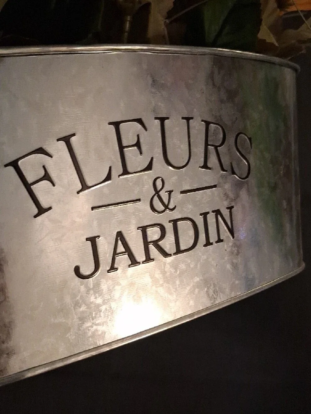Yellow Floral Arrangement Metal Fleurs & Jardin Planter Cottagecore